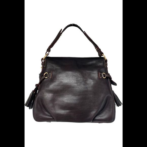 Dooney & Bourke Florentine Leather Hobo Bag Brown T'moro - Picture 2 of 2